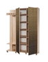 Hanah Home 135-220 Mueble de Entrada con Perchero y Estanterías, Roble Sonoma, Ancho 135cm x Alto 192cm x Fondo 36cm